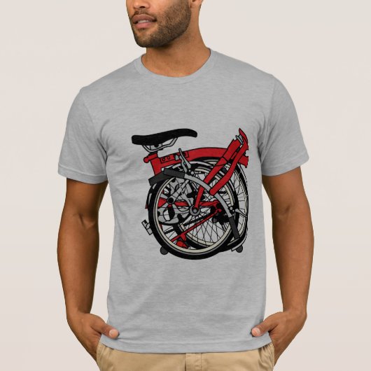 Brompton fiets gevouwen t-shirt (Voorkant)