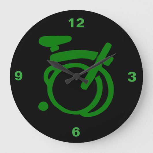 Brompton Racing Green Wall Clock Grote Klok (Voorkant)