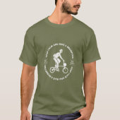 Brompton Tshirt, Keep Calm Ride a Brompton Olive T-shirt (Voorkant)