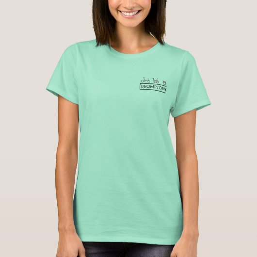 Brompton vouwfiets T-shirt voor dames (Voorkant)