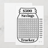 Bron: 500 dollar bezuinigingstracker Mason Jar Bud Kaart (Voorkant / Achterkant)