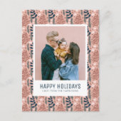 Bron: Bron: Whimsical Scandi Pink Foliage Pattern Feestdagenkaart (Voorkant)