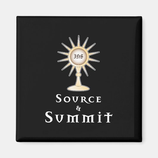 Bron en Top: Heilige Eucharistisch Magnet (Voorkant)