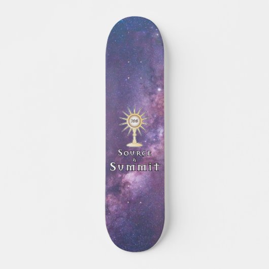 Bron en Top: het Heilige Eucharistische Skateboard (Voorkant)