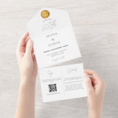 Bron: Goudwas, QR code bruiloft All In One Uitnodiging (Afscheurbaar)