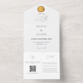 Bron: Goudwas, QR code bruiloft All In One Uitnodiging (Binnen)