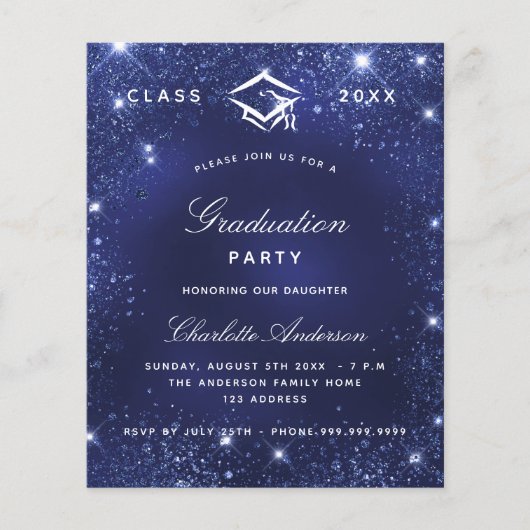 Bron: "Graduparty navy blue budget" Flyer (Voorkant)