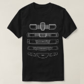 Bron: Saab evolutieauto's 1960-2010s T-shirt (Design voorkant)
