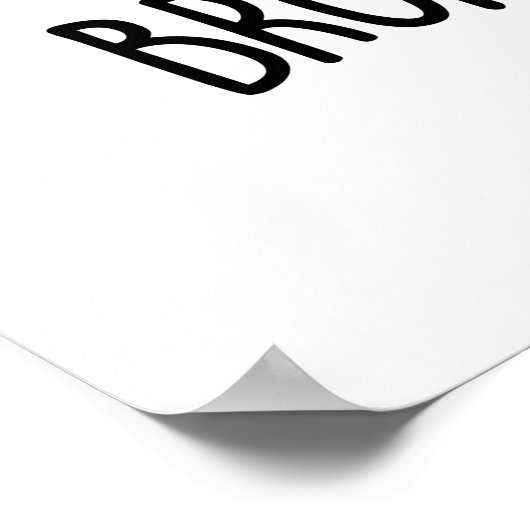 Bron-toe-saurus Funny Brontosaurus Dinosaur Pun Poster (Hoek)