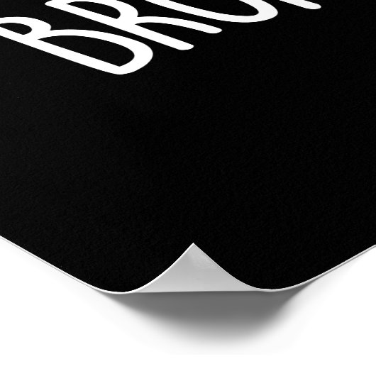 Bron-toe-saurus Funny Dinosaur Pun Dark BG Poster (Hoek)