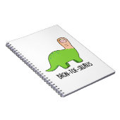 Bron-toe-saurus Grappige Dinosaur Pun  Notitieboek (Rechterzijde)