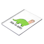 Bron-toe-saurus Grappige Dinosaur Pun  Notitieboek (Linkerzijde)
