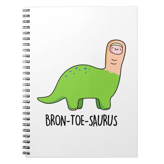 Bron-toe-saurus Grappige Dinosaurus Pun Notitieboek (Voorkant)