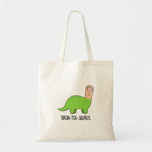 Bron-toe-saurus Grappige Dinosaurus Pun Tote Bag (Voorkant)