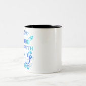 Bron van een zeemeermin van een zeeman # tweekleurige koffiemok (Center)