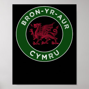 Bron-yr-aur Welsh Plaatsnamen Cymru 2 Sticker Poster