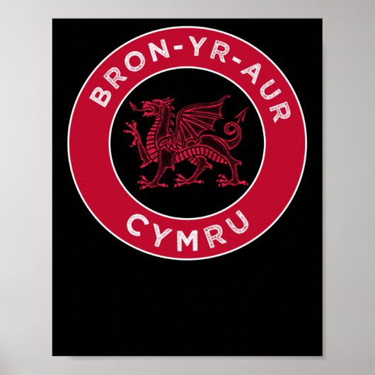 Bron-yr-aur Welsh Plaatsnamen Cymru Sticker Poster (Voorkant)