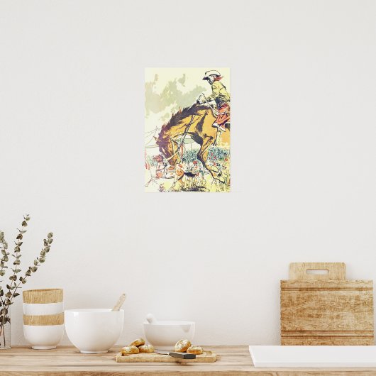 BRONC ART. 13 x 19 Canvas afdrukken Poster (Keuken)