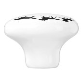 Bronc Cowboy Rider Drawer Pull Keramische Knop (Zijkant)