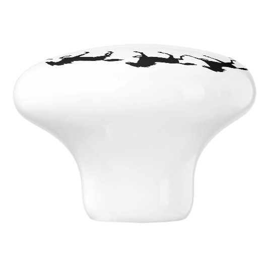 Bronc Cowboy Rider Drawer Pull Keramische Knop (Zijkant)