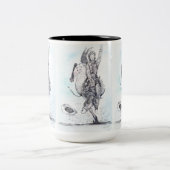 Bronc met appeloogjes tweekleurige koffiemok (Center)