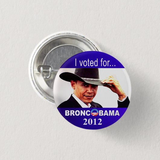 Bronc Obama Ronde Button 3,2 Cm (Voorkant /achterkant)