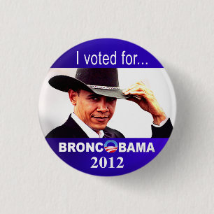 Bronc Obama Ronde Button 3,2 Cm