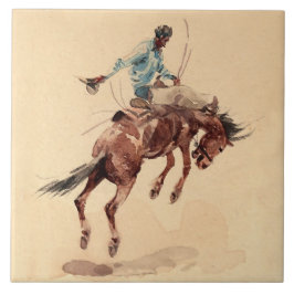 Bronc Rider 2 door Edward Borein Tegeltje