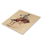 Bronc Rider 2 door Edward Borein Tegeltje (Zijkant)