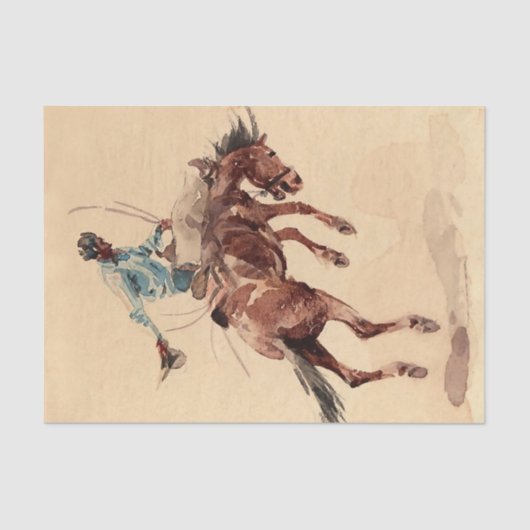 Bronc Rider 2 van Edward Borein Tissuepapier (Voorkant)