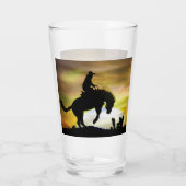 Bronc Rider Cowboy Beer Glass Drink glas (Achterkant)