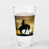 Bronc Rider Cowboy Beer Glass Drink glas (Voorkant)