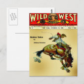 "Bronc Rider" Cowboy Western Rodeo-Briefkaart Briefkaart (Voorkant / Achterkant)