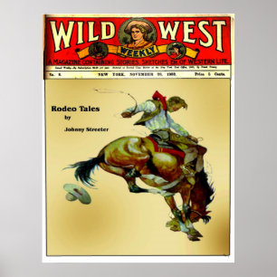 "Bronc Rider" Cowboy Western Rodeo-Poster Poster