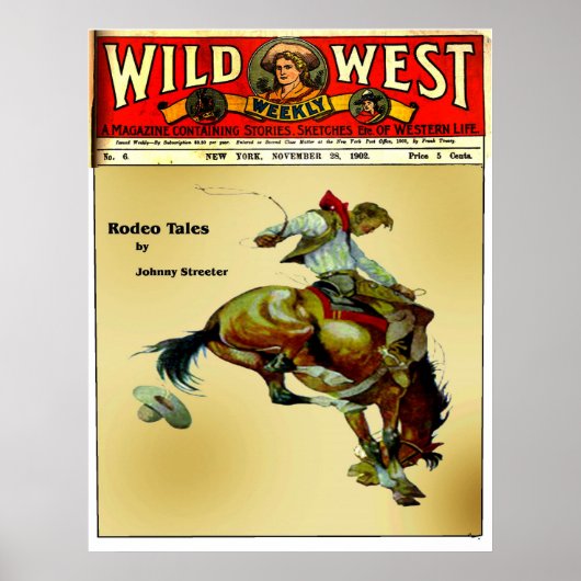 "Bronc Rider" Cowboy Western Rodeo-Poster Poster (Voorkant)