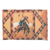 Bronc Rider Westerne Cowboy Pillowcase Kussensloop (Voorkant)
