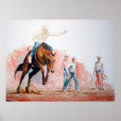 Bronc Riding Cowboy Poster (Voorkant)