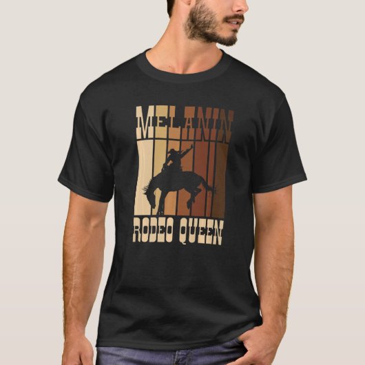 Bronc Riding Melanin Rodeo T-shirt (Voorkant)