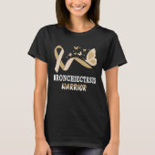 Bronchiectasis Awareness Pearl Ribbon Warrior Butt T-shirt (Voorkant)