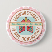 BRONCHIECTASIS AWARENESS RONDE BUTTON 7,6 CM (Voorkant)