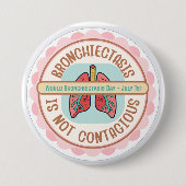 BRONCHIECTASIS AWARENESS RONDE BUTTON 7,6 CM (Voorkant)