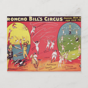 Broncho Bill's Circus, Birmingham c.1890-1910 Briefkaart