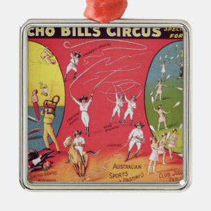 Broncho Bill's Circus, Birmingham c.1890-1910 Metalen Ornament