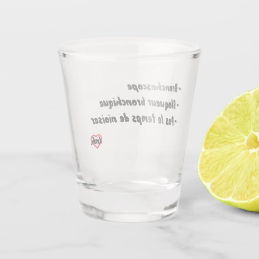 Broncho niet de tijd om te snuiven shot glas (Achterkant)