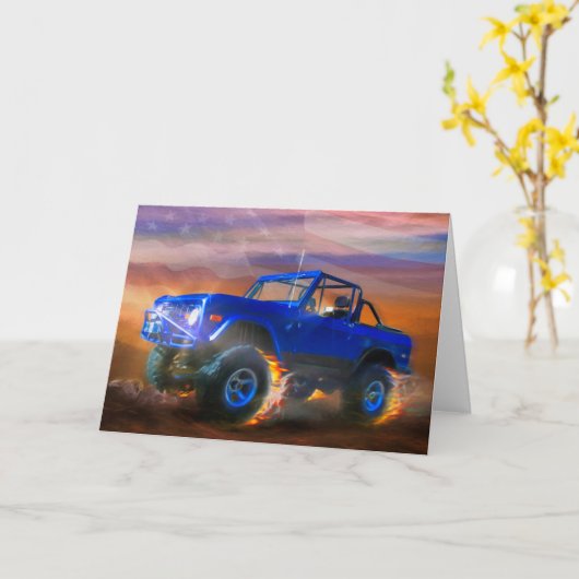 Bronco 4X4 UIT WEGRAGER Kaart (Gele Bloem)