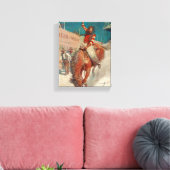 Bronco Buster door Newell Convers Wyeth Canvas Afdruk (Insitu (Woonkamer))