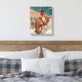 Bronco Buster door Newell Convers Wyeth Canvas Afdruk (Insitu (Slaapkamer))