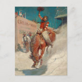Bronco Buster door Newell Convers Wyeth Feestdagenkaart (Voorkant)
