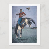 Bronco-Buster (gekleurd gravure) Briefkaart (Voorkant)