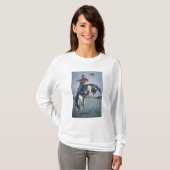 Bronco-Buster (gekleurd gravure) T-shirt (Voorkant volledig)